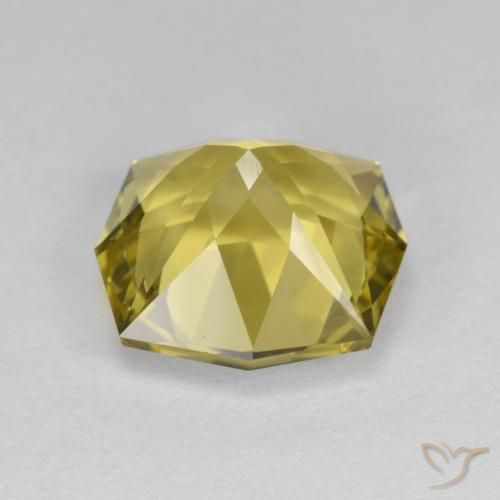 Quartzo amarelo médio Natural 4.61ct, Corte Octógono / Esmeralda, VVS-VS