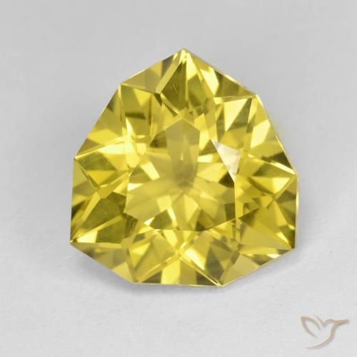 5.84ct Natural amarelo médio Quartzo, Trilhão, VVS-VS