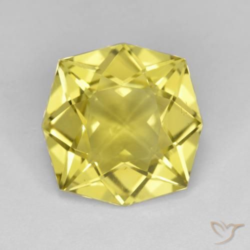 4.66ct Natural Amarelo Mel Muito Claro Quartzo, Corte Esmeralda, VVS-VS