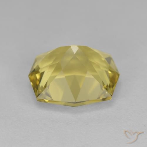 Quartzo Luz amarela Natural 4.71ct, Corte Octógono / Esmeralda, VVS-VS