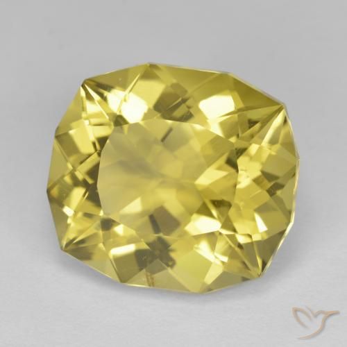 Quartzo Abelha amarela clara Natural 10.44ct, Almofada, VS