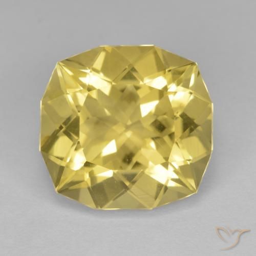 8.35ct Natural Amarelo Dourado Claro Quartzo, Almofada, VS