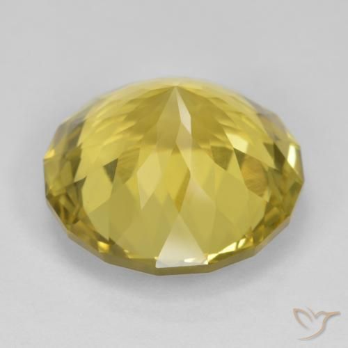 Quartzo Amarelo claro médio Natural 17.24ct, Redondo, VS