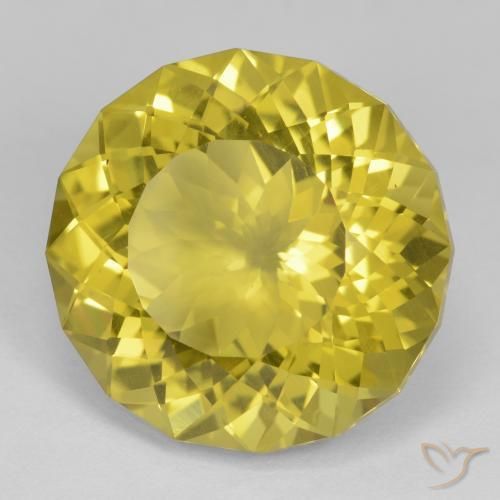 Quartzo Amarelo claro mel Natural 25.03ct, Redondo, VS