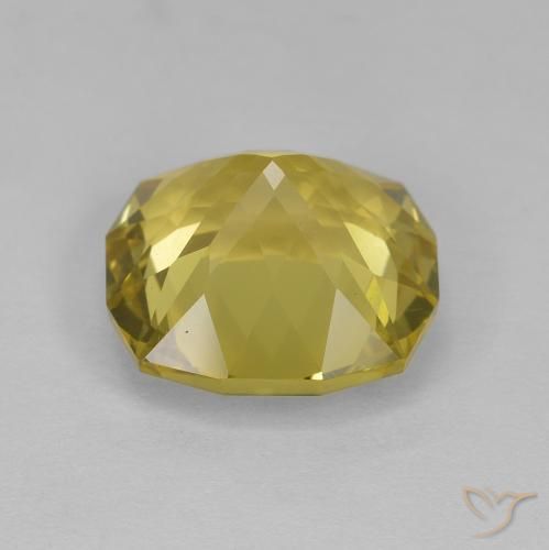 Quartzo Amarelo claro Natural 6.40ct, Almofada, VS