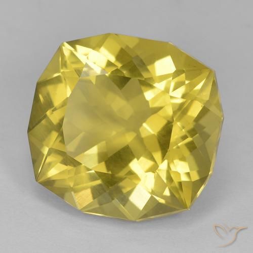 Quartzo amarelo médio Natural 15.14ct, Almofada, VS