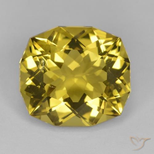 10.54ct Natural Amarelo Dijon Quartzo, Almofada, VS