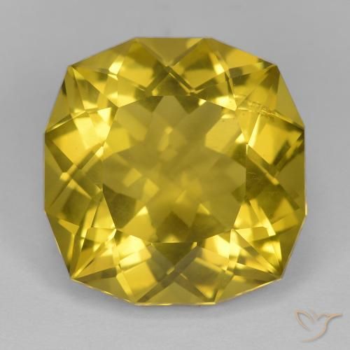 16.34ct Natural Amarelo claro mel Quartzo, Almofada, VS