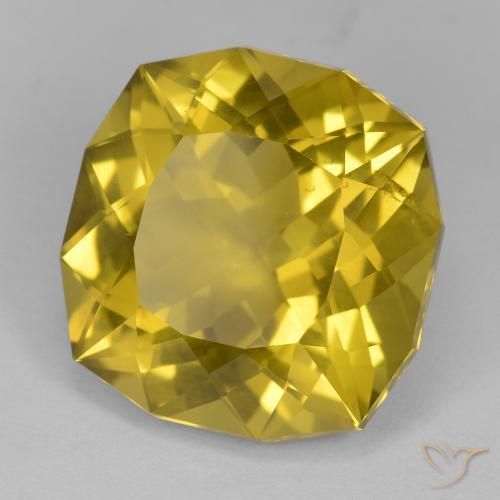 Quartzo Amarelo claro mel Natural 16.34ct, Almofada, VS