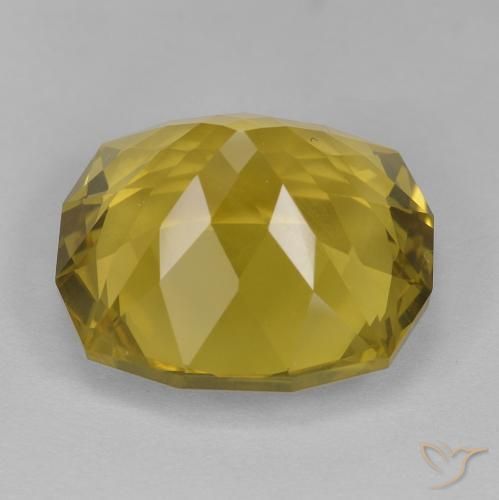 Quartzo Amarelo claro mel Natural 16.34ct, Almofada, VS