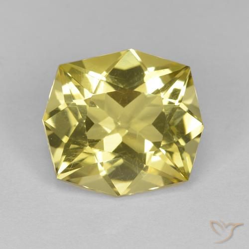 6.07ct Natural Luz amarela Quartzo, Corte Octógono / Esmeralda, VS, Photo A