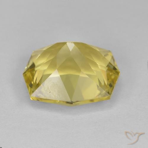 Quartzo Luz amarela Natural 6.07ct, Corte Octógono / Esmeralda, VS