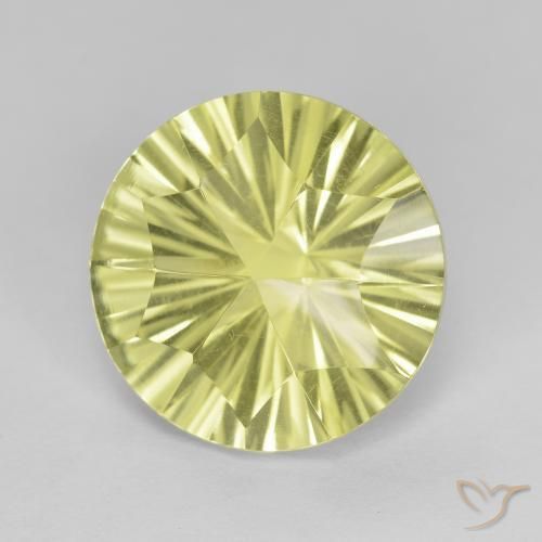 Quartzo amarelo médio Natural 5.20ct, Redondo, VVS-VS