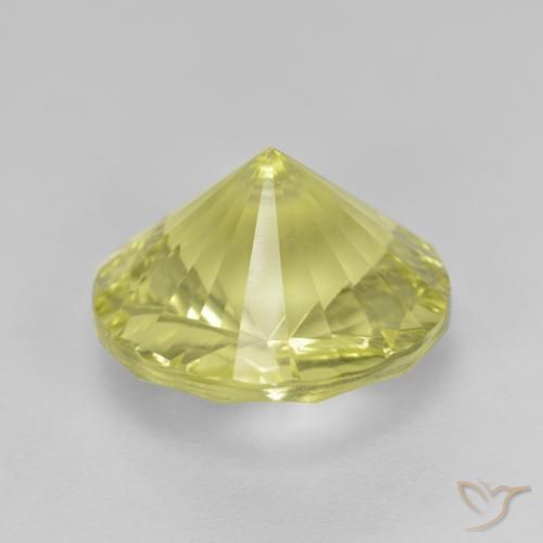 Quartzo amarelo médio Natural 5.20ct, Redondo, VVS-VS