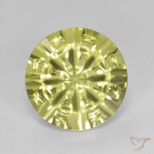 5.42ct Natural amarelo médio Quartzo, Redondo, VVS