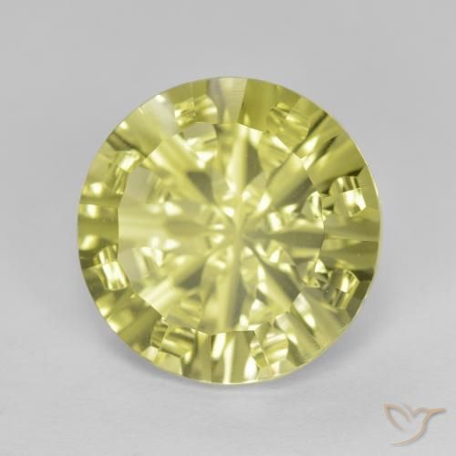 Quartzo amarelo médio Natural 5.42ct, Redondo, VVS