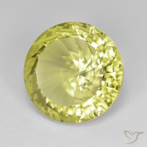 Quartzo Limão amarelo Natural 8.00ct, Redondo, VVS