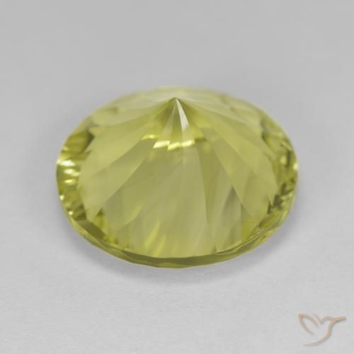 Quartzo Limão amarelo Natural 8.00ct, Redondo, VVS