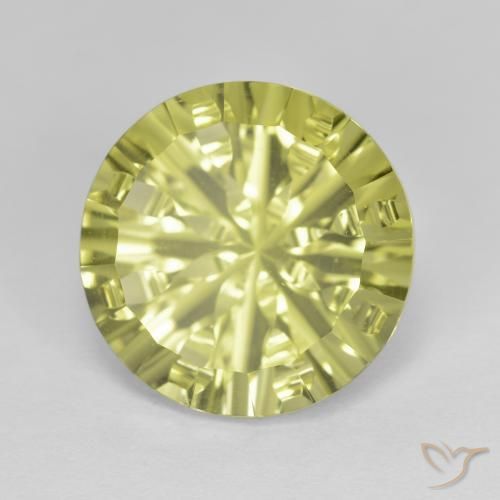 Quartzo amarelo médio Natural 5.35ct, Redondo, VVS