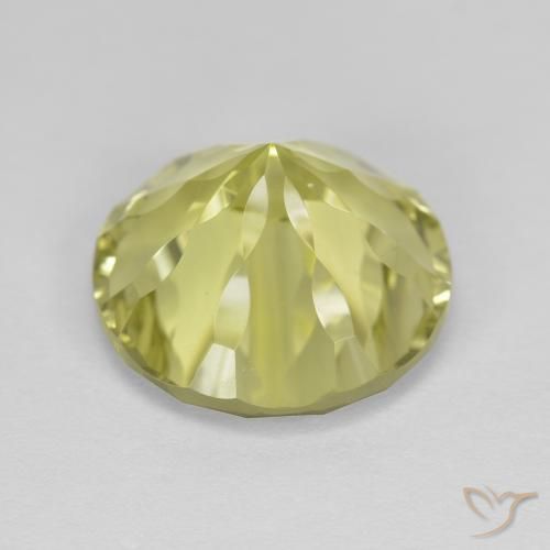 Quartzo amarelo médio Natural 5.35ct, Redondo, VVS