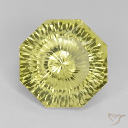 8.71ct Natural Limão amarelo Quartzo, Corte Esmeralda, VVS