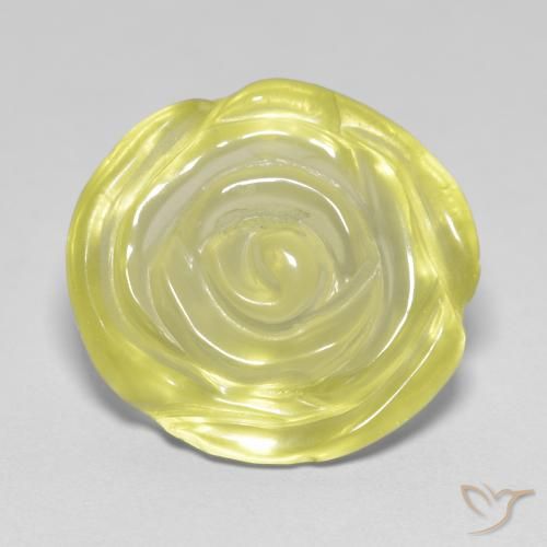 12.99ct Natural amarelo médio Quartzo, Flor cortada, Transparente