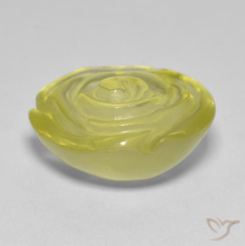 Quartzo amarelo médio Natural 12.99ct, Flor cortada, Transparente