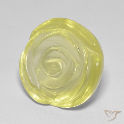 16.97ct Natural Lagoa Amarela Quartzo, Flor cortada, Transparente