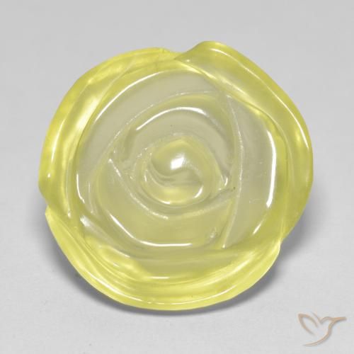 17.18ct Natural Lagoa Amarela Quartzo, Flor cortada, Transparente