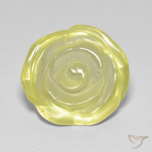 9.48ct Natural Amarelo claro Quartzo, Flor cortada, Transparente