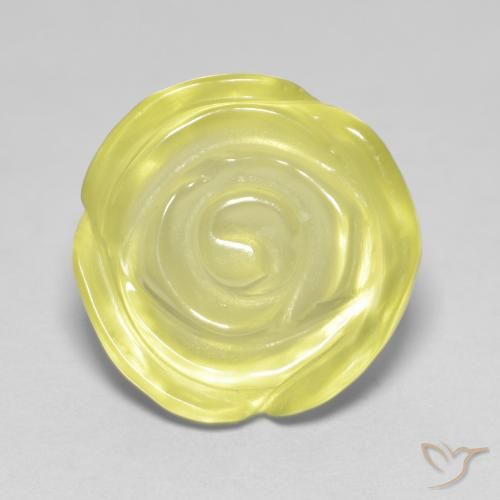 11.30ct Natural amarelo médio Quartzo, Flor cortada, Transparente