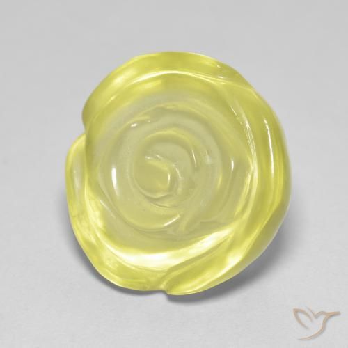 Quartzo amarelo médio Natural 11.30ct, Flor cortada, Transparente
