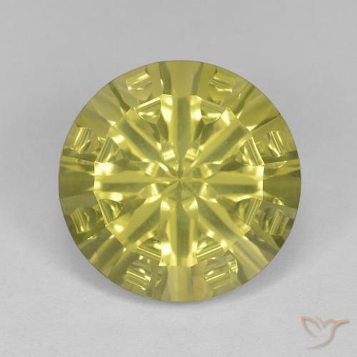 5.41ct Natural amarelo médio Quartzo, Redondo, VVS