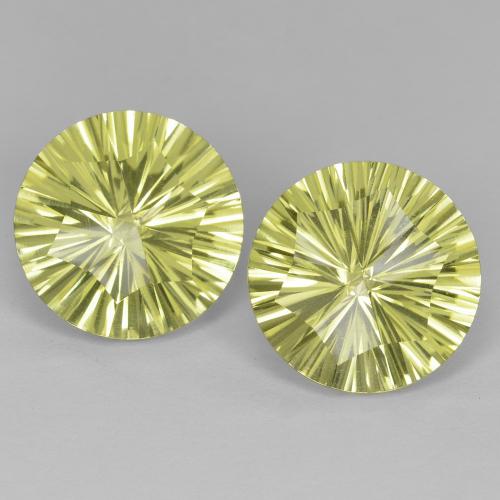 Pedras preciosas de quartzo amarelo natural de 10,03 ct, corte redondo, VVS-VS