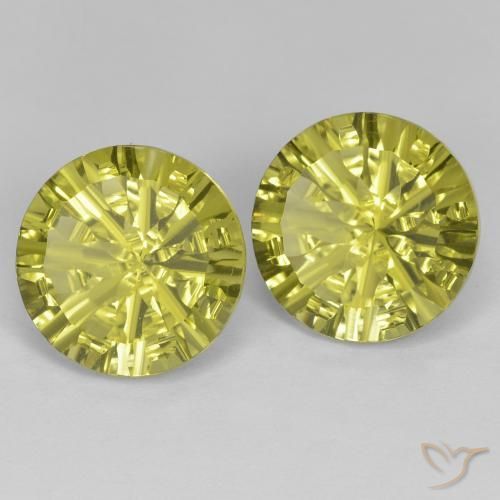 Pedras preciosas de Quartzo amarelo médio natural de 11.12 ct, Redondo, VVS