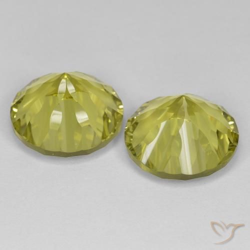 Pedras preciosas de Quartzo amarelo médio natural de 11.12 ct, Redondo, VVS
