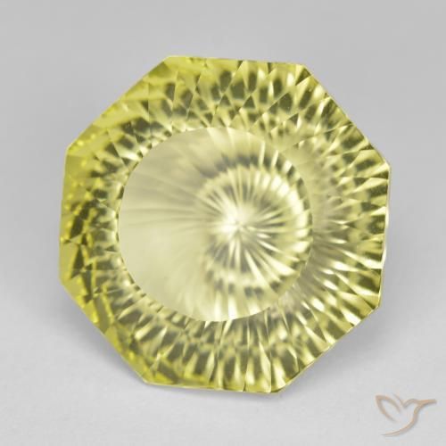 Quartzo amarelo médio Natural 13.00ct, Corte Octógono / Esmeralda, VVS