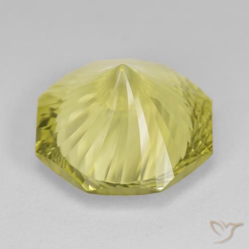 Quartzo amarelo médio Natural 13.00ct, Corte Octógono / Esmeralda, VVS