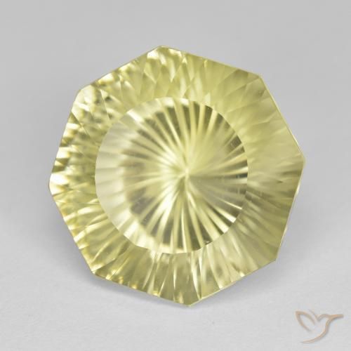 Quartzo amarelo médio Natural 9.14ct, Corte Octógono / Esmeralda, VVS