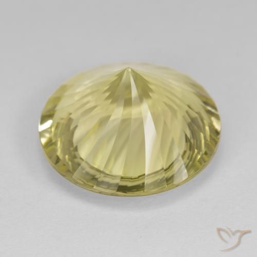 Quartzo Amarelo Abacaxi Claro Natural 11.52ct, Redondo, VVS-VS