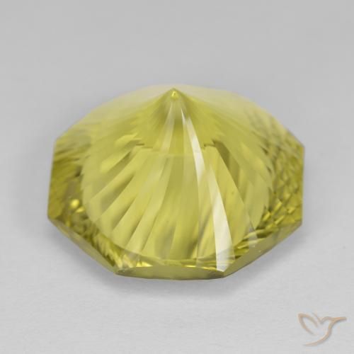 Quartzo Abelha Amarela Natural 12.80ct, Corte Octógono / Esmeralda, VVS