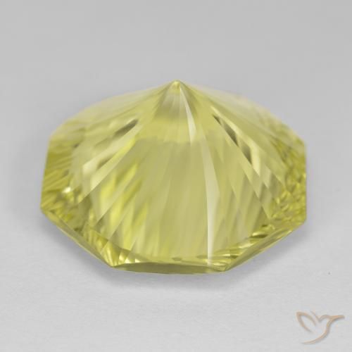 Quartzo Amarelo Abacaxi Claro Natural 16.93ct, Corte Octógono / Esmeralda, VVS