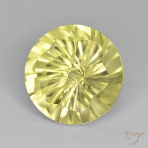 5.25ct Natural Luz amarela Quartzo, Redondo, VVS