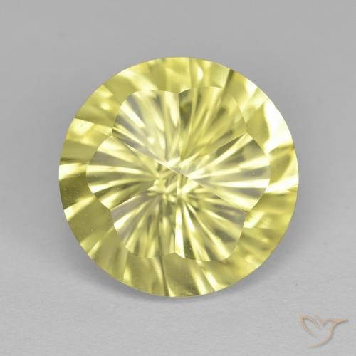 Quartzo Luz amarela Natural 5.25ct, Redondo, VVS