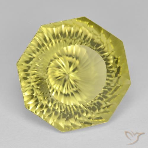 Quartzo Luz amarela Natural 12.79ct, Corte Octógono / Esmeralda, VVS