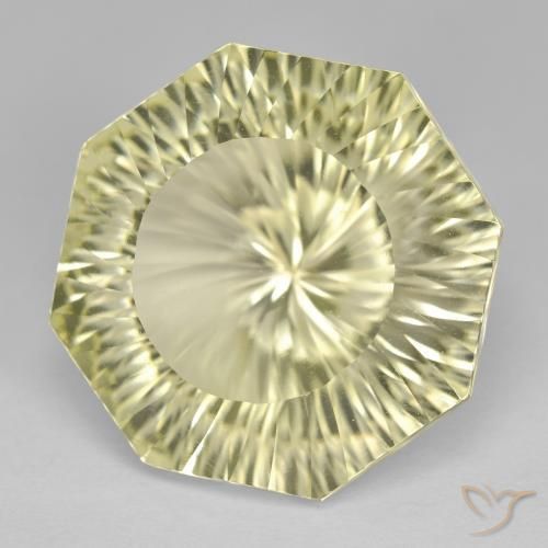 Quartzo Luz amarela Natural 18.41ct, Corte Octógono / Esmeralda, VVS