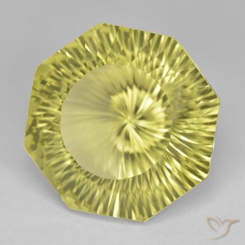 Quartzo Luz amarela Natural 19.09ct, Corte Octógono / Esmeralda, VVS