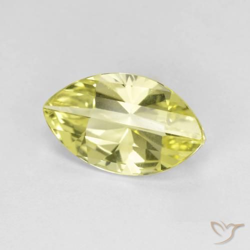Quartzo Limão amarelo Natural 2.61ct, Marquesa, VVS
