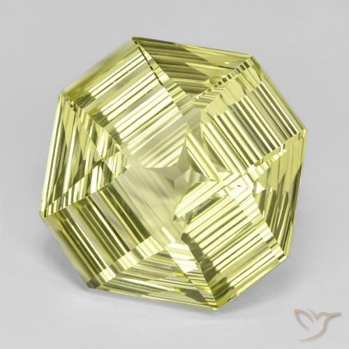 Quartzo Luz amarela Natural 13.24ct, Corte Octógono / Esmeralda, VVS