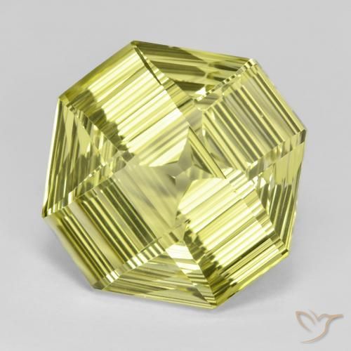 Quartzo amarelo médio Natural 13.26ct, Corte Octógono / Esmeralda, VVS